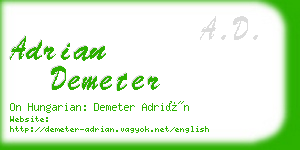 adrian demeter business card